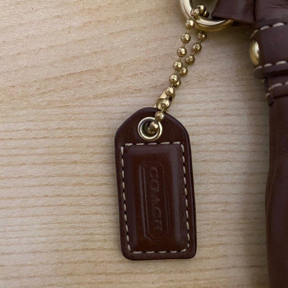 Coach Brown Leather Wristlet - Picture 3 of 5
